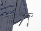 Women's bow decoration embroidered shirt