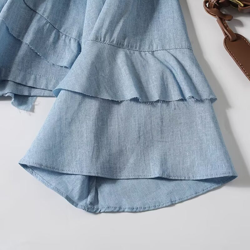Women's new fashion ruffle edge decoration long sleeved shirt