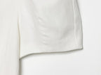 Women's button decoration bubble sleeve mini dress