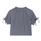 Women's bow decoration embroidered shirt