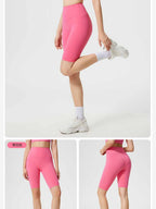 Women's new fashion, no embarrassing line, anti-curling, high waist, abdomen and hip lifting yoga pants, elastic sports pants.