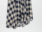Women's plaid hanging collar MIDI dress