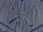Women's bow decoration embroidered shirt