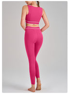 Women's new yoga clothes, high waist, hip, abdomen, sling and beautiful back running sports bra suit