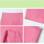 Women's new fashion, no embarrassing line, anti-curling, high waist, abdomen and hip lifting yoga pants, elastic sports pants.