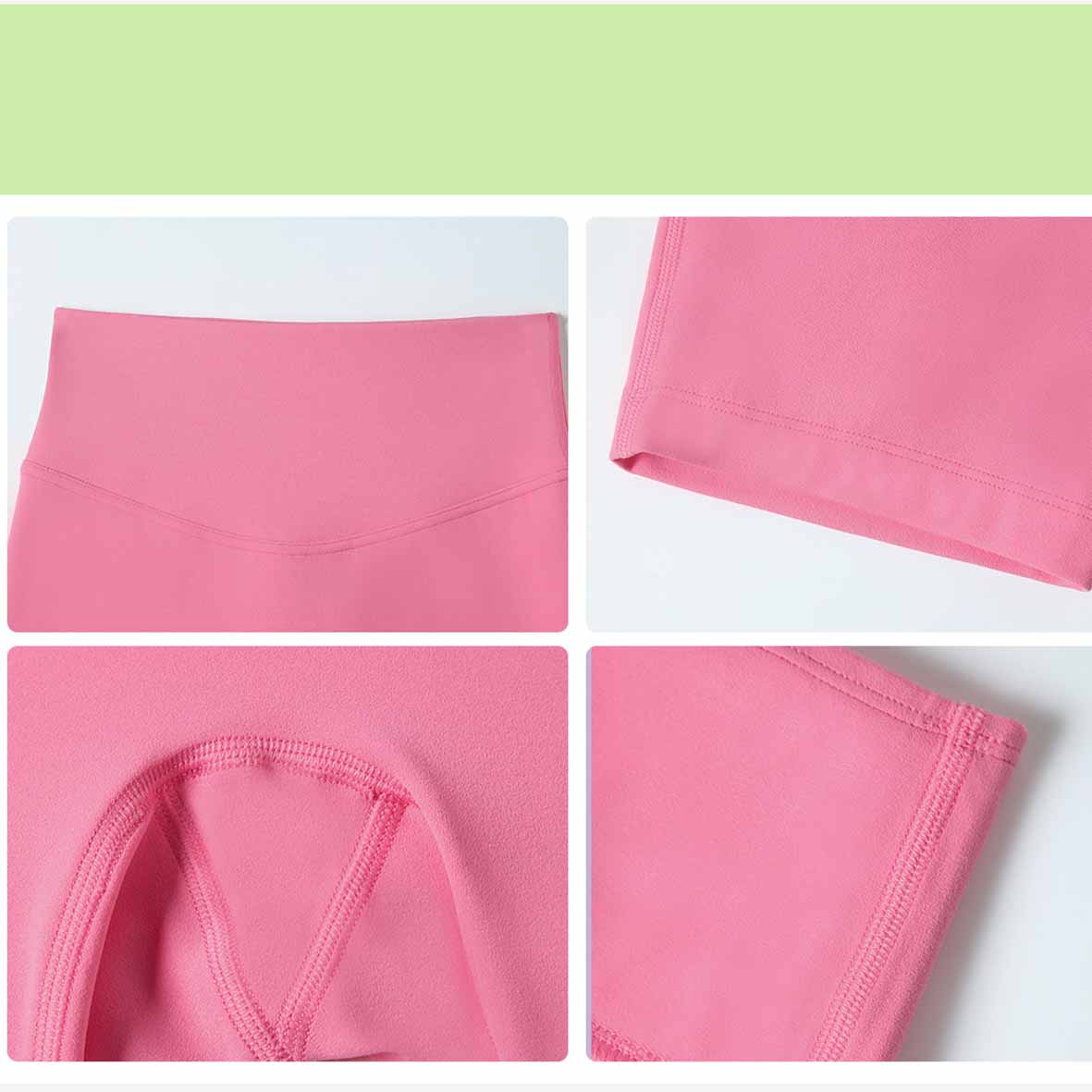 Women's new fashion, no embarrassing line, anti-curling, high waist, abdomen and hip lifting yoga pants, elastic sports pants.
