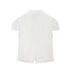 Women's bow decoration polka dot poplin shirt