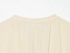 Women's long sleeved round neck pleated dress