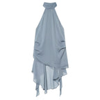 Women's asymmetrical hanging neck top