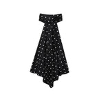 Women's summer polka dot hanging neck top
