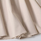 Women's 2025 new fashion contrasting draped midi skirt