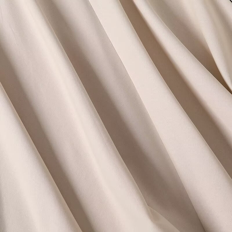 Women's 2025 new fashion contrasting draped midi skirt