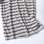 Women's Summer Fashion Short Sleeve O Neck Striped T-shirt